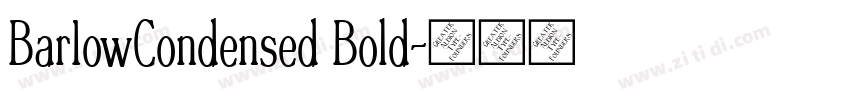 Bar1owCondensed Bold字体转换